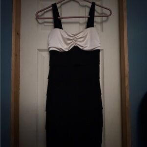 Sweet Storm Black and White Mini Dress